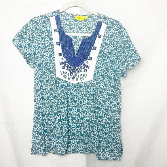 Roller Rabbit Embroidered Short Sleeve Top - Picture 1 of 5